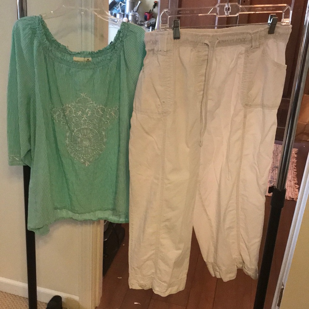 Turquoise and White set